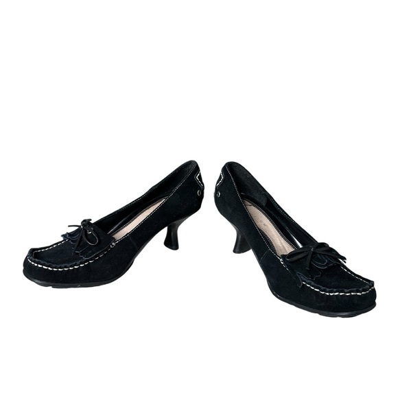 Kenneth Cole Reaction | Black Suede Y2K Oxford Pump Size 6.5 - Picture 9 of 12